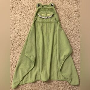 Circo Green Frog Hooded Infant/Toddler Microfiber Bath Pool Towel EUC